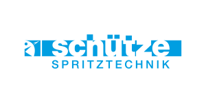Logo der Firma Schütze Spritztechnik in blau und weiß